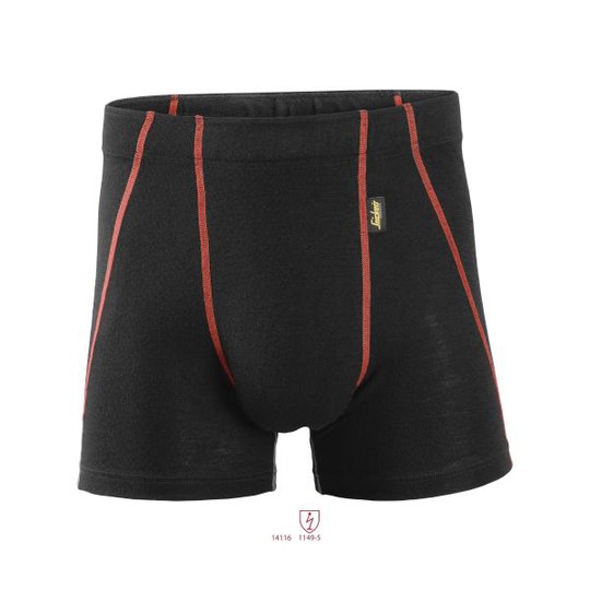 Snickers 9464 ProtecWork Boxerkalsong svart, flamskydd XS