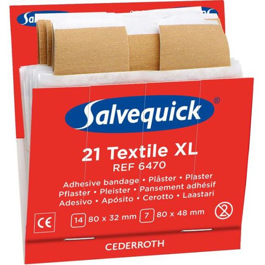 Salvequick 6470 Textilplåster XL 6x21st