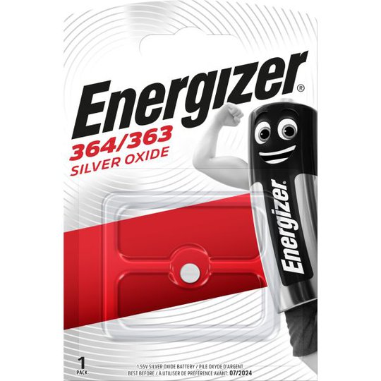 Energizer 364/363 Knappcellsbatteri silveroxid, 1,55 V 6,8 x 2 mm