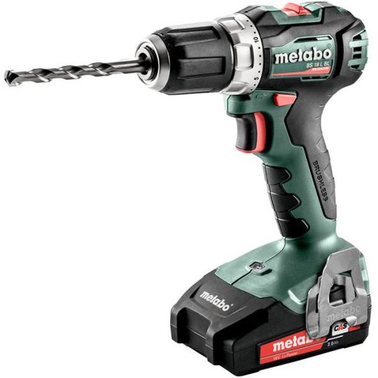 Metabo BS 18 L BL Borrskruvdragare med 2,0Ah batterier och laddare
