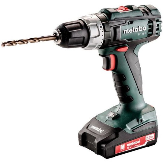 Metabo BS 18 L Borrskruvdragare med 2,0Ah batterier och laddare