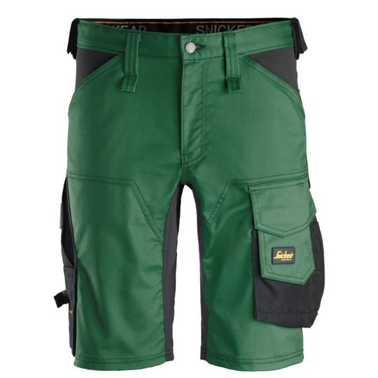 Snickers 6143 AllroundWork Shorts skogsgrön/svart 44