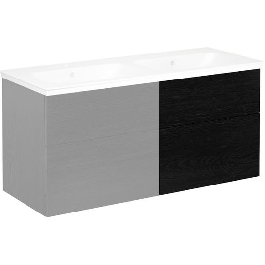 Gustavsberg Artic Tvättställ 605 x 465 mm, svart ek Höger