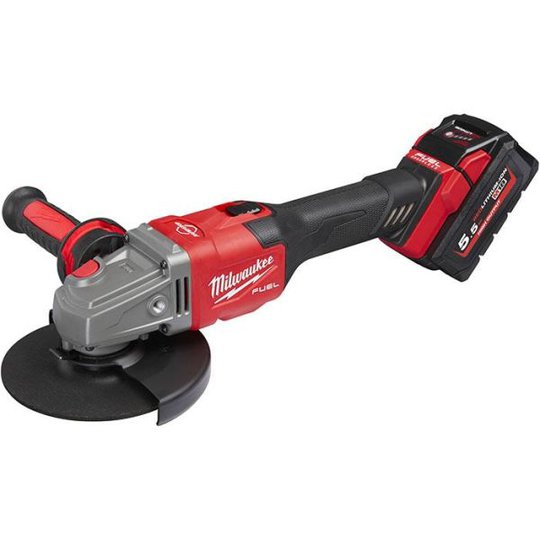 Milwaukee M18 FHSAG125XB-552X Vinkelslip med 5,5 Ah batterier och laddare