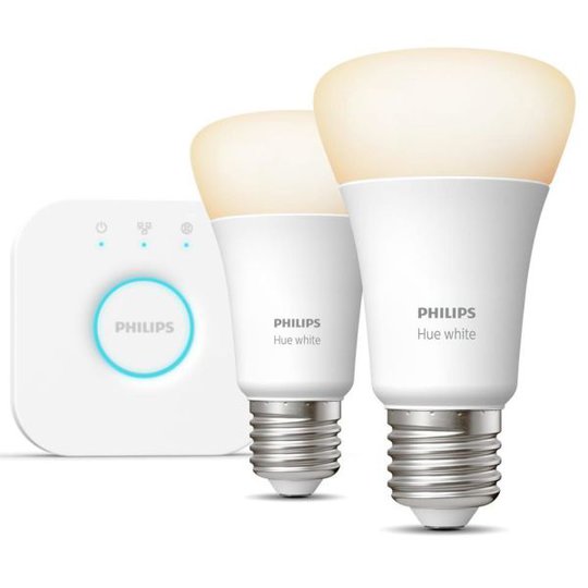 Philips Hue White Startpaket för smart belysning, 2 x 9W