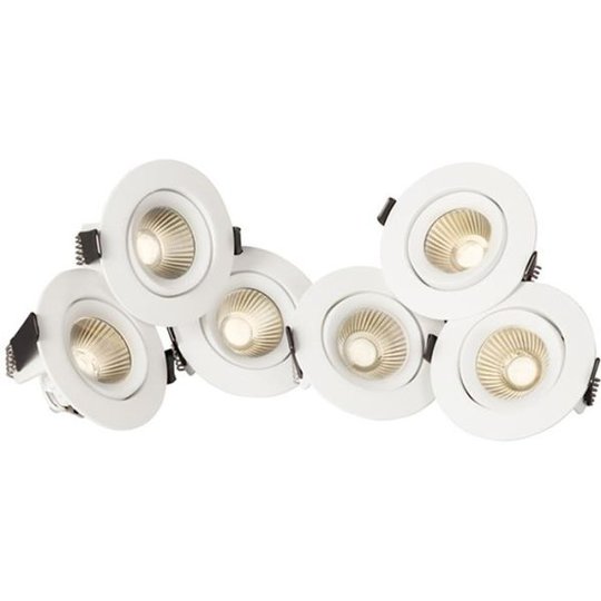 Hide-a-Lite Optic 360 Downlight vit, 2700 K, 6-pack