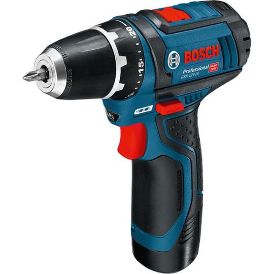 Bosch GSR 12V-15 Borrskruvdragare med 2,0 Ah batterier och laddare