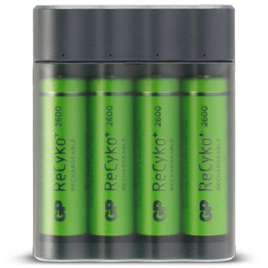 GP Batteries Charge AnyWay GPX411270AAHCE-2WB4 Batteriladdare AA, 4-pack