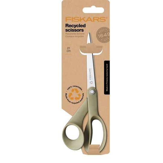 Fiskars 1058094 Universalsax återvunnet material, 21 cm