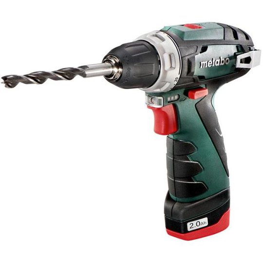 Metabo POWERMAXX BS Borrskruvdragare med 2,0Ah batteri, laddare och väska