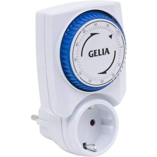 Gelia 06.0034051 Tidströmställare jordad, 0-60 min, 230 V, 16 A