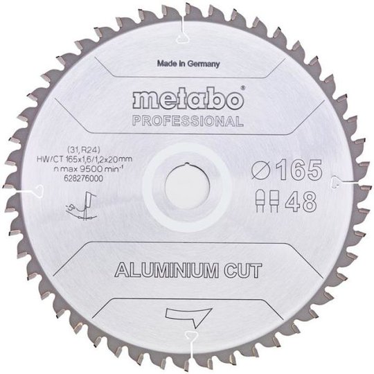 Metabo 628276000 Sågklinga 165x20 mm Z48 FZ/TR -5