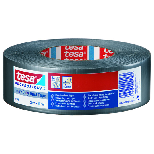 VÄVTEJP STANDARD 230 SILVER 4663 TESA 50MX48MM | Beijerbygg Byggmaterial