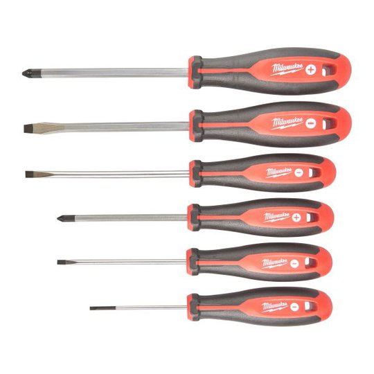 Milwaukee Tri-Lobe Skruvmejselset med runt skaft PZ1/PZ2/SL3/SL4/SL5.5/ SL6.5