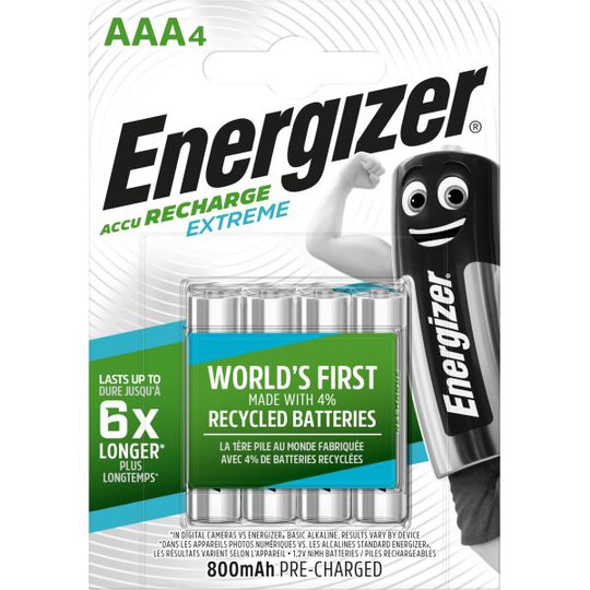 Energizer Recharge Extreme Laddbart batteri 1,5 V, 4-pack, AAA