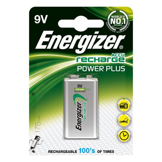 Energizer Recharge Power Plus Laddbart batteri 9 V