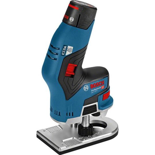 Bosch GKF 12V-8 Kantfräs med 3,0Ah batterier och laddare