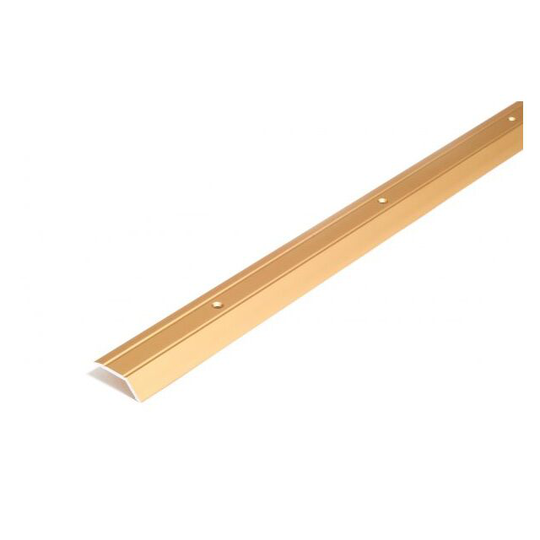 NIVÅLIST 8X32MM RÄFFLAD GULD 100CM INKLUSIVE SKRUV | Beijerbygg Byggmaterial