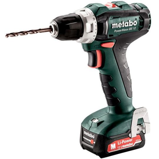 Metabo PowerMaxx BS 12 Borrskruvdragare med 2,0Ah batterier och laddare