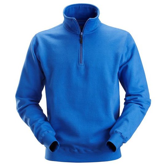 Snickers 2818 Sweatshirt klarblå, kort dragkedja XS