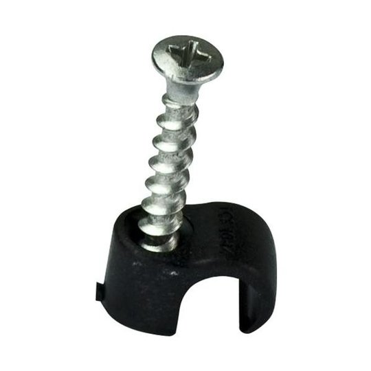 Gelia 4015041622 Skruvclips svart, 10-pack 10-14 mm, skruvlängd 38 mm