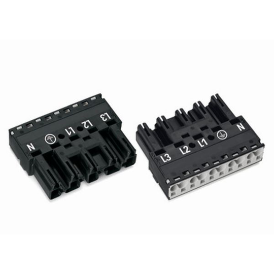 Wago 770-215 Handon 5-pol, N/PE/L1/L2/L3, svart