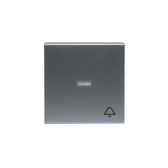 ABB 1789KL-83 Enkelvippa 1-vägs, vit lins, klocka Aluminium