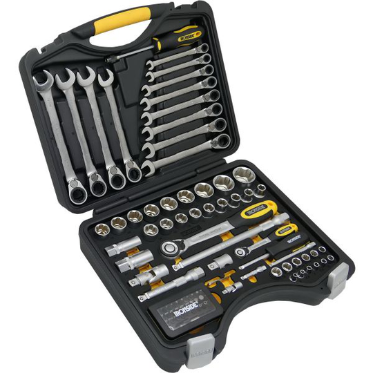 Ironside 748667 Hylsnyckelsats 1/4" & 1/2", 90 delar
