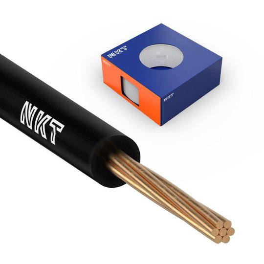 NKT FQ XTRA Installationskabel 450/750V, 1.5 mm², 100 m ring Svart