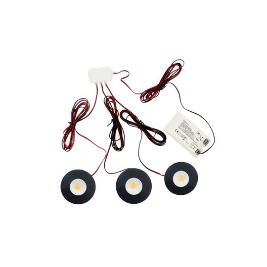 Westal WLD-M64 Downlight 3-pack, 4 W, 300 lm Svart