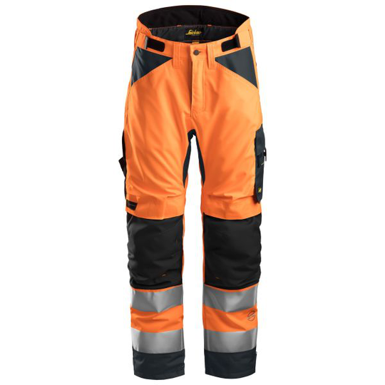 Snickers 6639 AllroundWork Vinterbyxa varsel, orange, kort storlek XS
