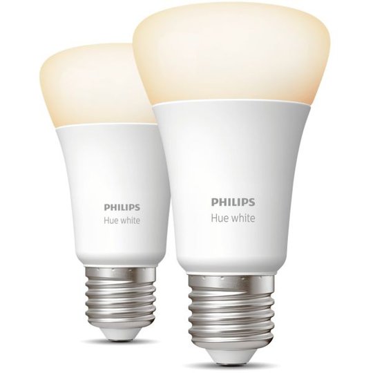 Philips Hue White LED-lampa 9W, E27, A60, 2-pack