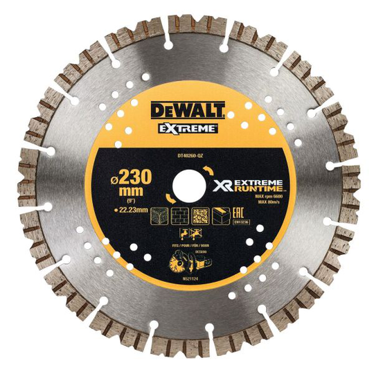 Dewalt DT40260-QZ Diamantkapskiva 230 x 22,23 mm, för kapsåg DCS690