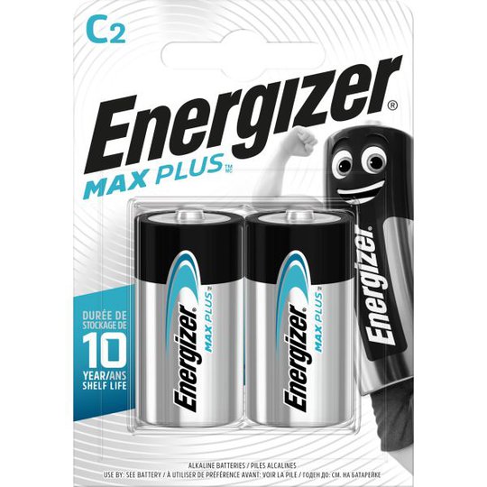 Energizer Max Plus Alkaliskt batteri C, 1,5 V, 2-pack