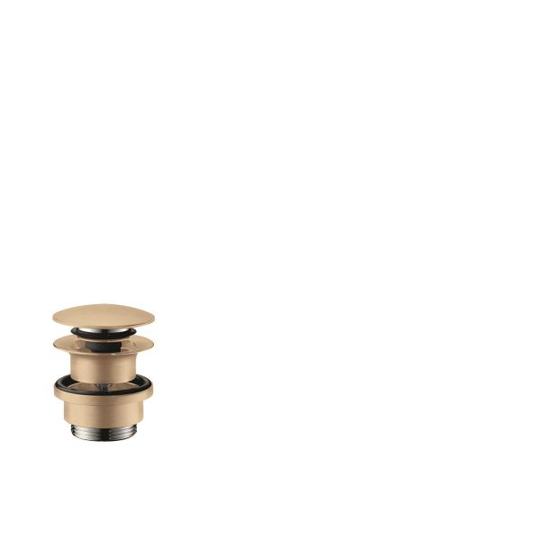 Hansgrohe 50100140 Tryckpluggventil 1 1/4", Push-Open Borstad brons
