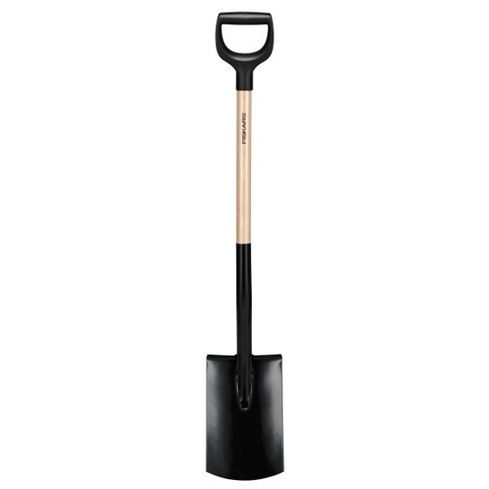 Fiskars Prima 1066726 Spade halrvrund, trä