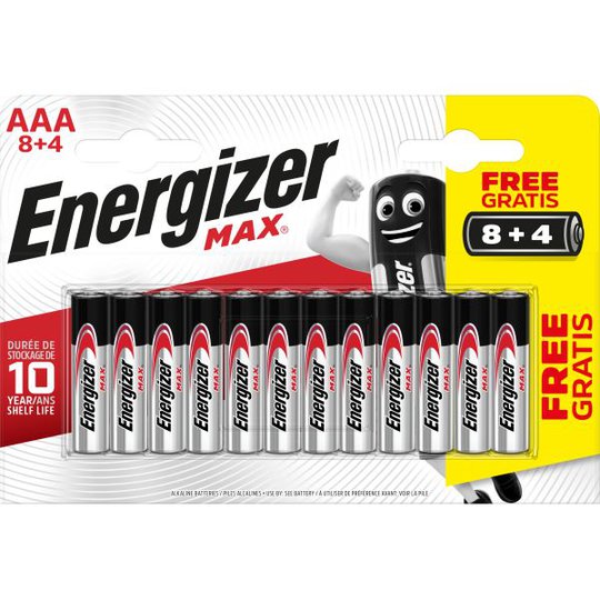 Energizer Max Batteri AAA, 1,5 V 12-pack