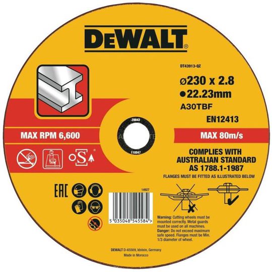 Dewalt DT43913-QZ Kapskiva 230 x 3 mm