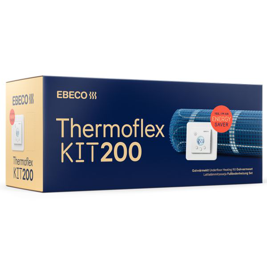 Ebeco Kit 200 Värmekabelmatta 0,5 x 2,5 m, 150W