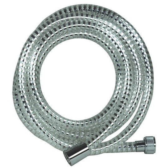 Gelia Aluflex Duschslang transparent/förkromad 1,5 m