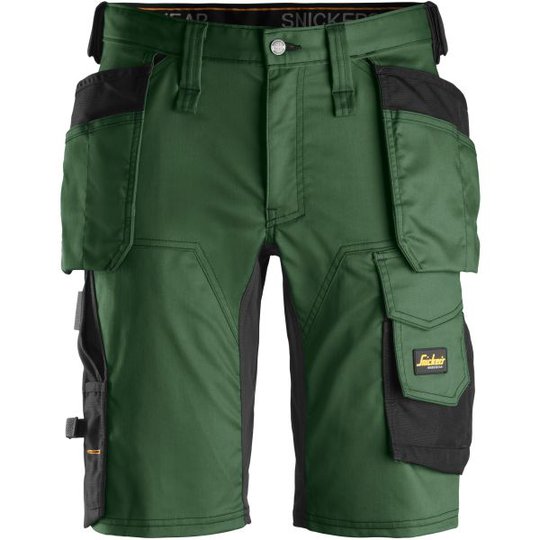 Snickers 6141 AllroundWork Shorts skogsgrön/svart 44