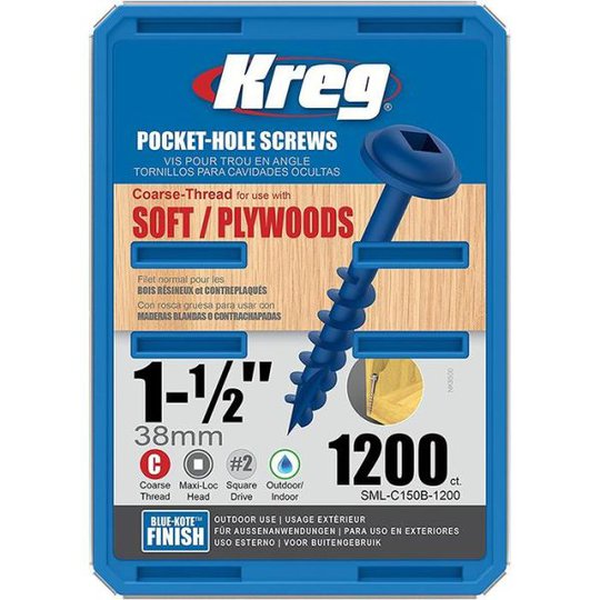 Kreg SML-C150B-1200 Skruv 38 mm 1200-pack