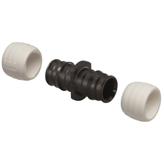 Uponor 1880229 Skarvkoppling inkl. anslutningsringar 16 x 16 mm