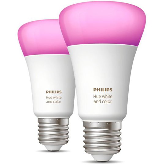 Philips Hue White and Color Ambiance LED-lampa 9W, E27, A60, 2-pack