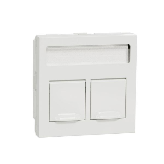 Schneider Electric Unica System+ Centrumplatta 2xRJ45, DPM