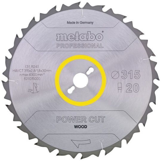 Metabo 628009000 Sågklinga 216x30 mm 24T