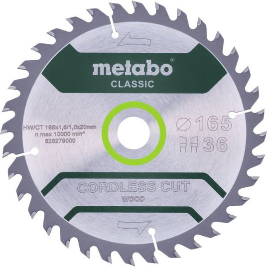 Metabo 628279000 Sågklinga 165x20mm, 36T