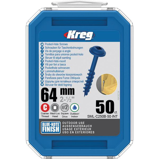 Kreg SML-C250B-50-INT Skruv 64 mm, 50-pack