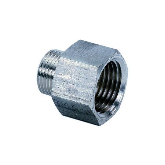 Ezze 3006081022 Metallnippel in- utv gänga G15 x G10, förnicklad