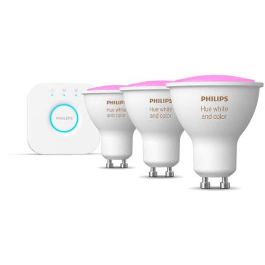 Philips Hue White and Color Ambiance Startpaket för smart belysning, 3 x 5.7W